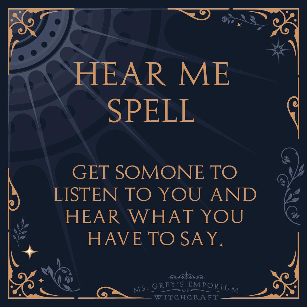 Hear Me | Listen To Me |